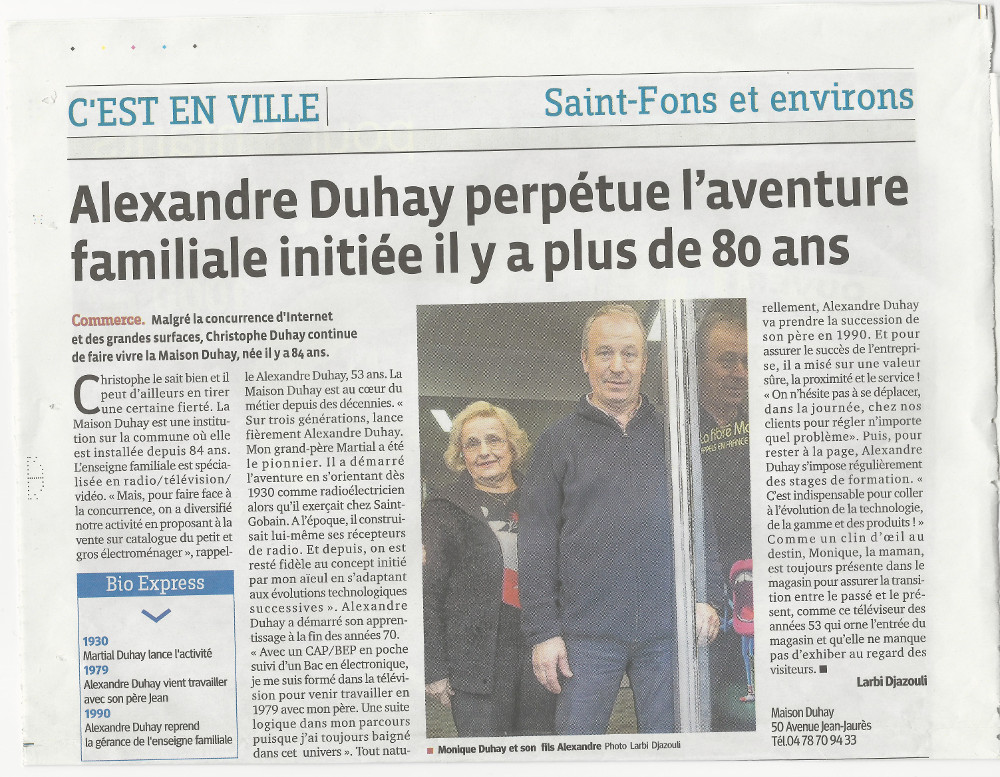 Alexandre Duhay perpétue l'aventure familiale initiée il y a plus de 80 ans